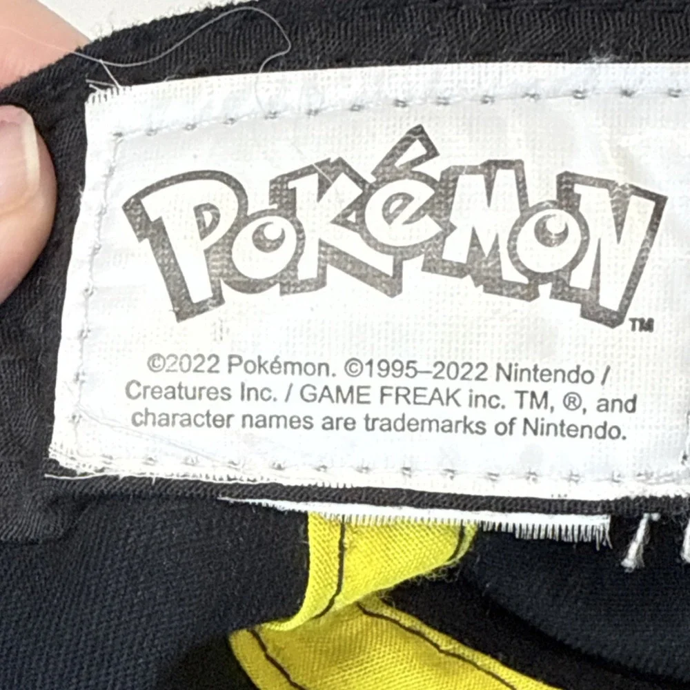 Pokémon Pikachu Black & Yellow Hat 2022 Animation Video Games